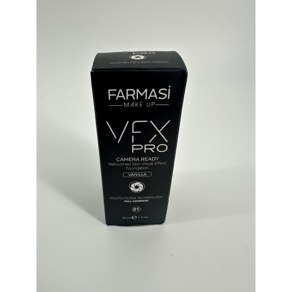 Farmasi VFX PRO Camera Ready Foundation 01 Vanilla Full Coverage 1 fl oz NEW